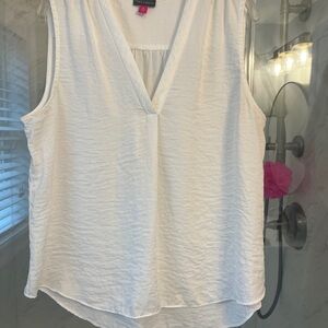 Vince Camuto Cream Asymmetrical Blouse